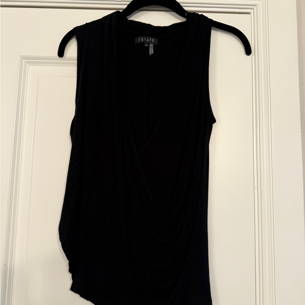 1. State Women's Black Drape Tank Top